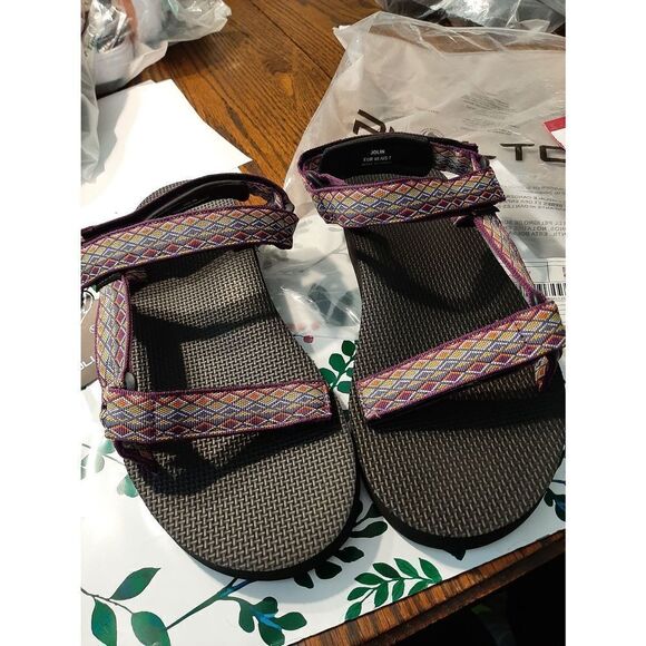 New Men's Size 5 Purple Black Pulltop Cloud Walk Jolin Summer Sandals Sh… - Picture 1 of 4
